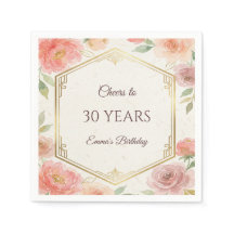 Rose Gold Floral Rose Corail Élégant 30e Anniversa