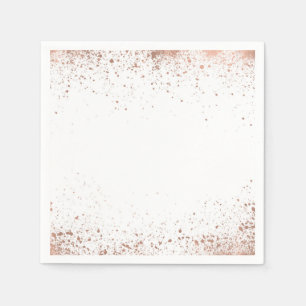 Serviette En Papier Rose Gold Rose Glamour Moderne Mariage Chic