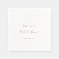 Rose Gold Simple minimaliste Fête des mariées serv