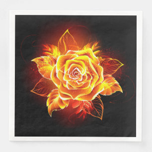 Serviette En Papier Rose incendie en floraison