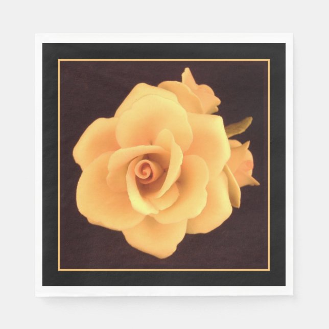 Serviette En Papier Rose jaune, 2004 Photo. (Devant)