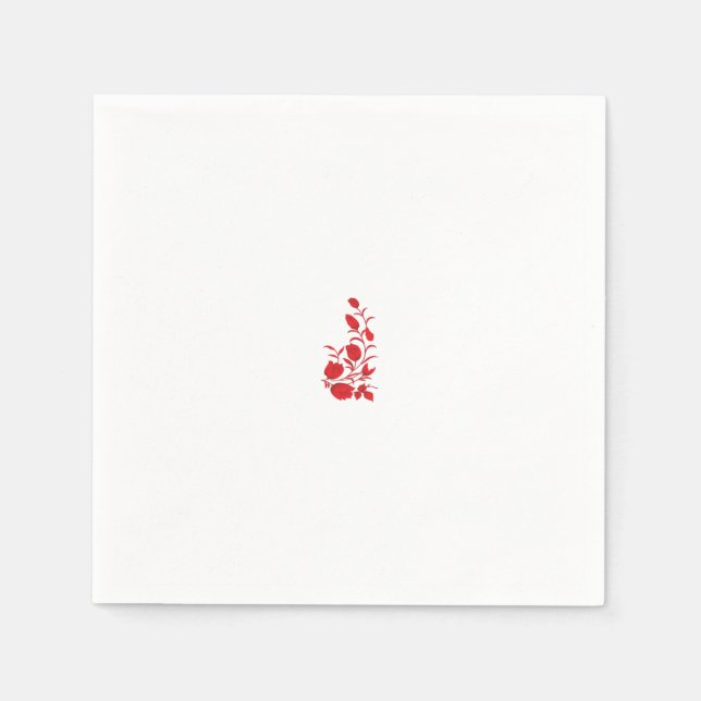 Serviette En Papier Rose Madder, design floral Thunderbird (Devant)