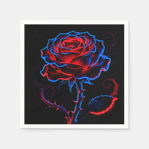 Serviette en papier Rose Néon