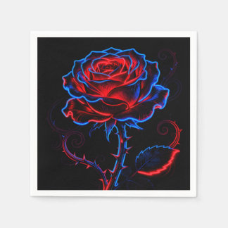 Serviette en papier Rose Néon