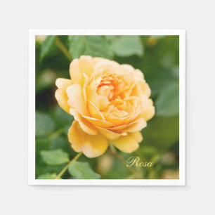 Serviette En Papier Rose orange jaune personnalisée