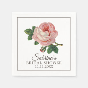 Serviette En Papier Rose Pâle Vintage Shabby Chic Lavage de Mariée