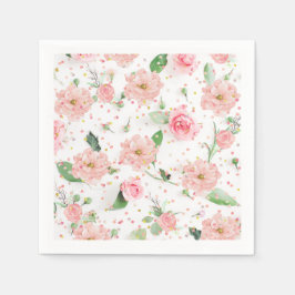 Serviette En Papier Rose Paradise