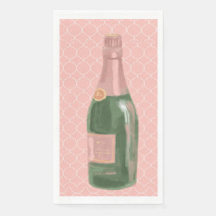Serviette En Papier Rose Rosé au Champagne rose can