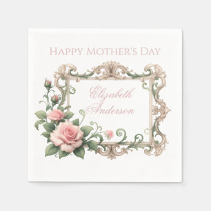Serviette En Papier Rose rose blush personnalisée