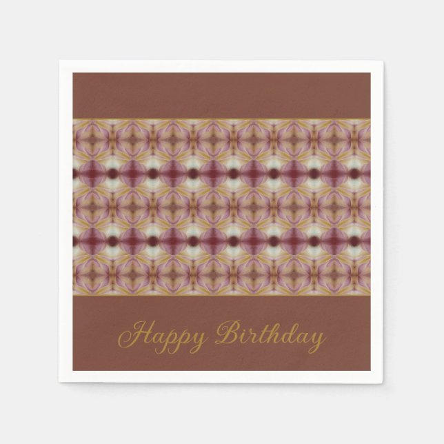 Serviette En Papier Rosé Rose Et Or (Devant)