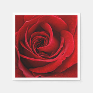 Serviette En Papier Rose rouge brillante près