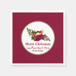 Serviette En Papier Rose rouge victorienne Swagger-Joyeux design de No
