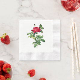 Serviette En Papier Rose rouge vintage