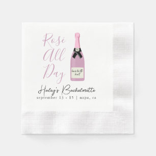 Serviette En Papier Rose toute la journée Napa Winery Enterrement de v