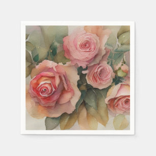 Serviette En Papier Rose vintage