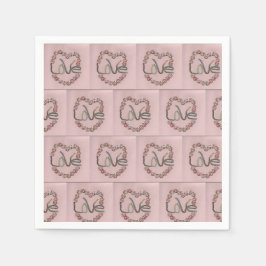 Serviette En Papier Rosebud Love