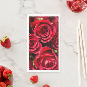 Serviette En Papier Roses rouges