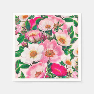 Serviette En Papier Roses sauvages