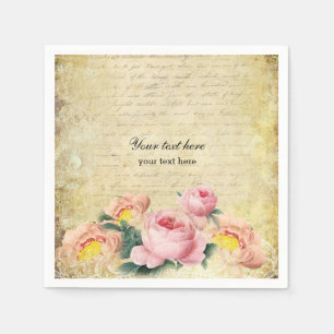 Serviette En Papier Roses vintages
