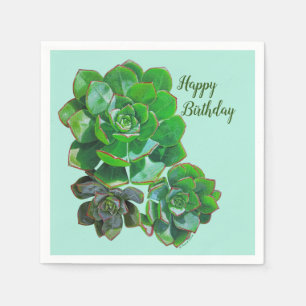 Serviette En Papier Rosette Succulents Papier serviettes