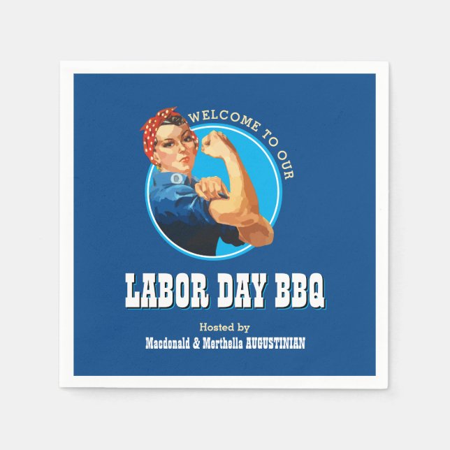 Serviette En Papier Rosie Riveter LABOR DAY BBQ (Devant)