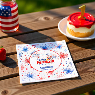 Serviette En Papier Rouge Blanc Bleu Anniversaire Patriotique Premier