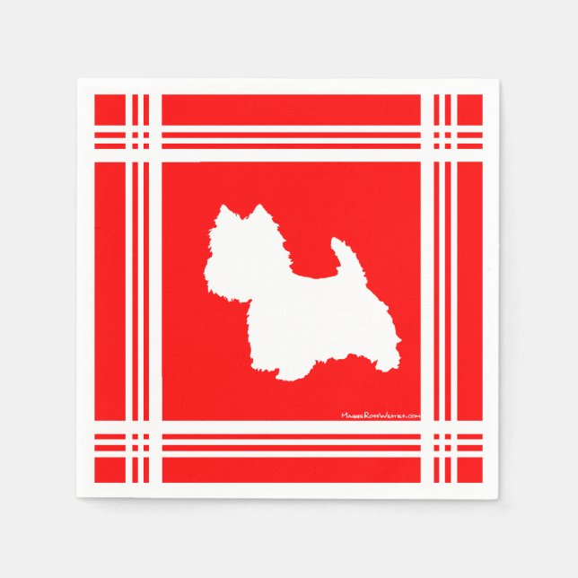 Serviette En Papier Rouge de l'Ouest (Devant)
