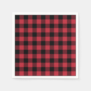 Serviette En Papier Rouge Flannel Papier Rustique serviettes