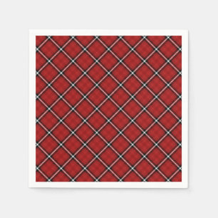 Serviette En Papier Rouge, Noir et Blanc coloré Plaid de Noël