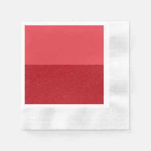 Serviette en papier rouge tomate bicolore pour coc
