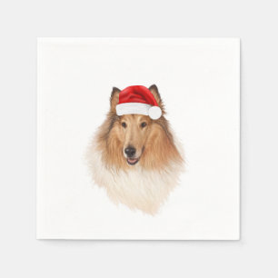 Serviette En Papier Rough Collie A & M Holiday Napkin