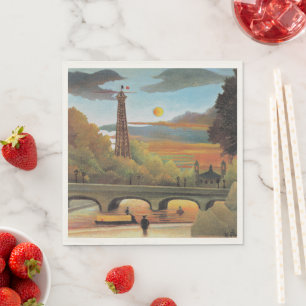 Serviette En Papier Rousseau - Seine et Tour Eiffel