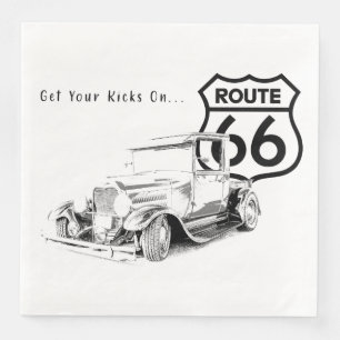 Serviette en papier Route 66