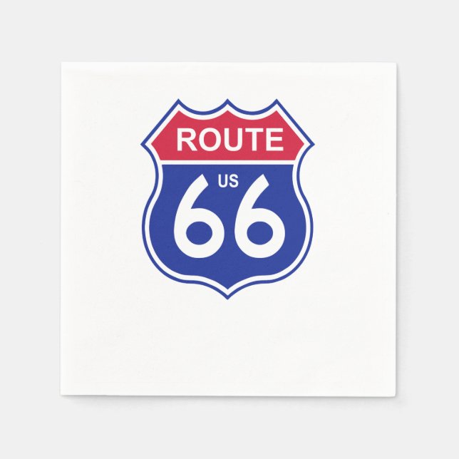 Serviette En Papier Route 66 (Devant)
