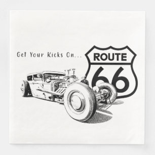Serviette en papier Route 66