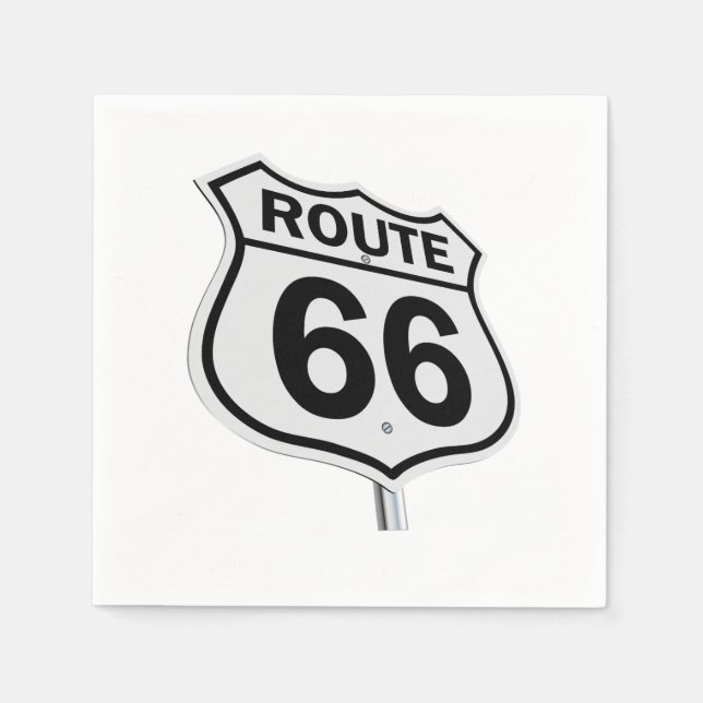 Serviette En Papier Route 66 (Devant)