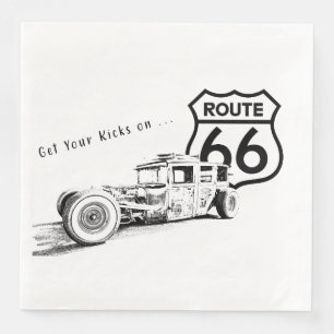 Serviette En Papier Route 66 Papier Napkin