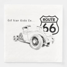 Route 66 Papier Napkin