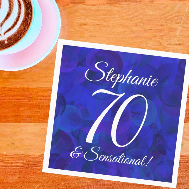 Serviette En Papier Royal Blue 70 et fête d'anniversaire sensationnell (Créateur téléchargé)