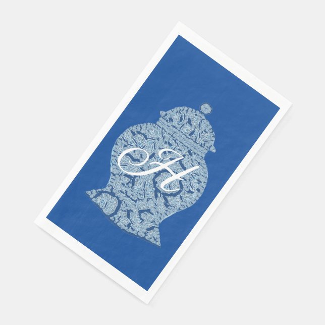 Serviette En Papier Royal Blue Jar Ginger Jars Mosaic (Coin)