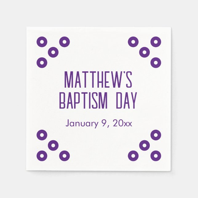 Serviette En Papier Royal Purple Polka-dot Événement spécial Napkins (Devant)