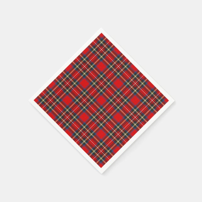 Serviette En Papier Royal Stewart Tartan Plaid Scottish Motif (Coin)