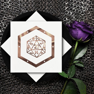 Serviette En Papier RPG Crit AF Rosegold Tabletop Roleplayer Dice