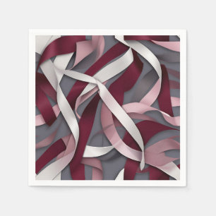 Serviette En Papier Ruban Abstrait de Bourgogne