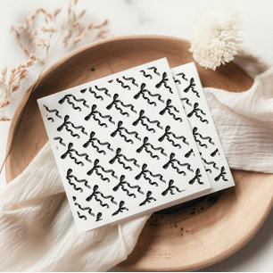 Serviette En Papier Ruban Noir