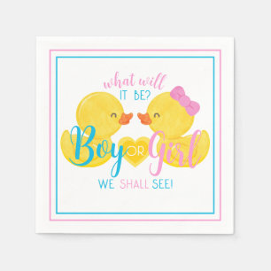 Serviette En Papier Rubber Duck Genre Neutre ou Revele Party