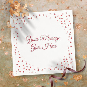 Serviette En Papier Ruby Red Hearts Mariage Confetti