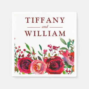 Serviette En Papier Ruby Rouge Rose Romantique Toutes les Occasions Na