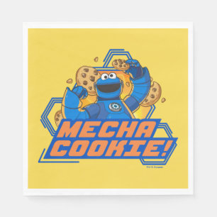 Serviette En Papier Rue Sésame Cookie Monster Mecha Cookie!