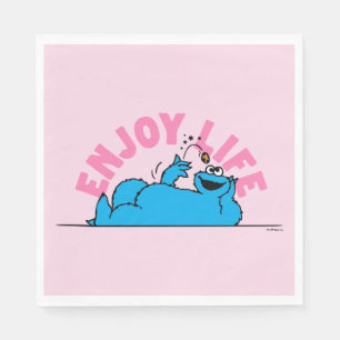 Serviette En Papier Rue Sésame   Cookies Monster Enjoy Life